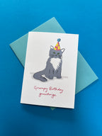 Grumpy Cat Birthday Card – Funny Illustrated Greeting Card