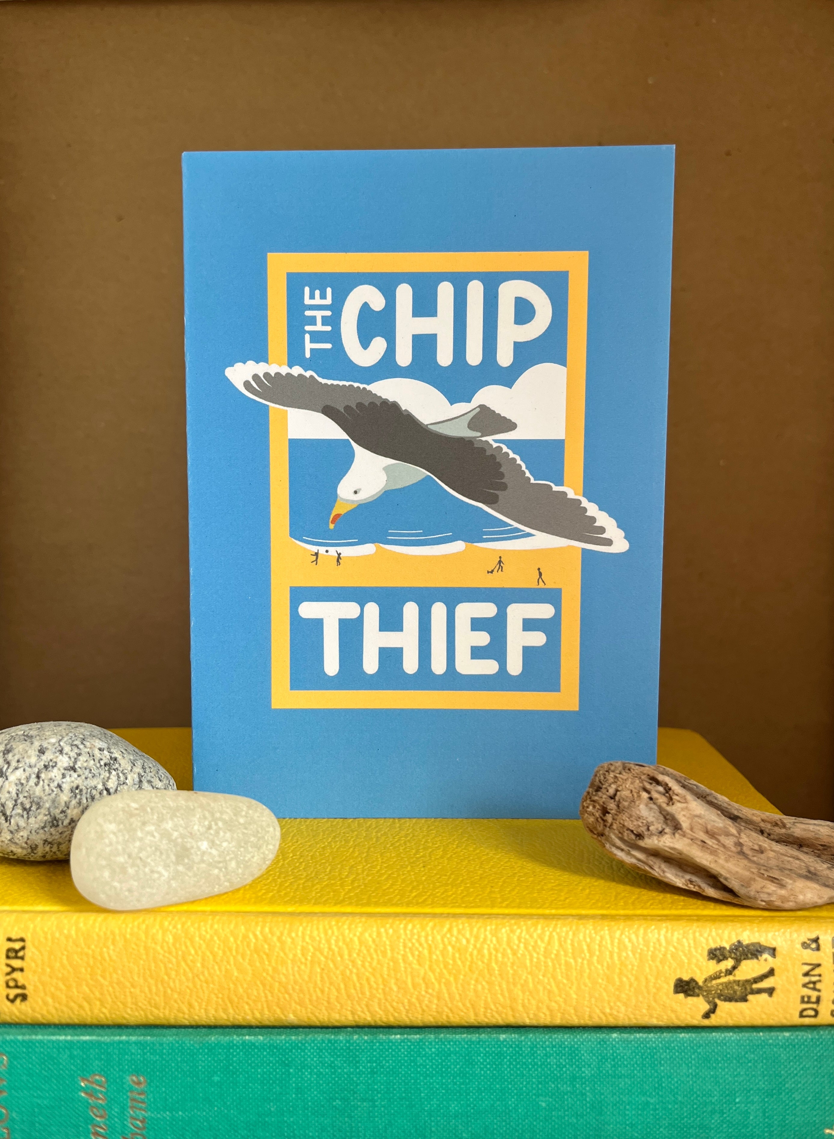 Seagull Greeting Card – Chip Thief Illustrated Design