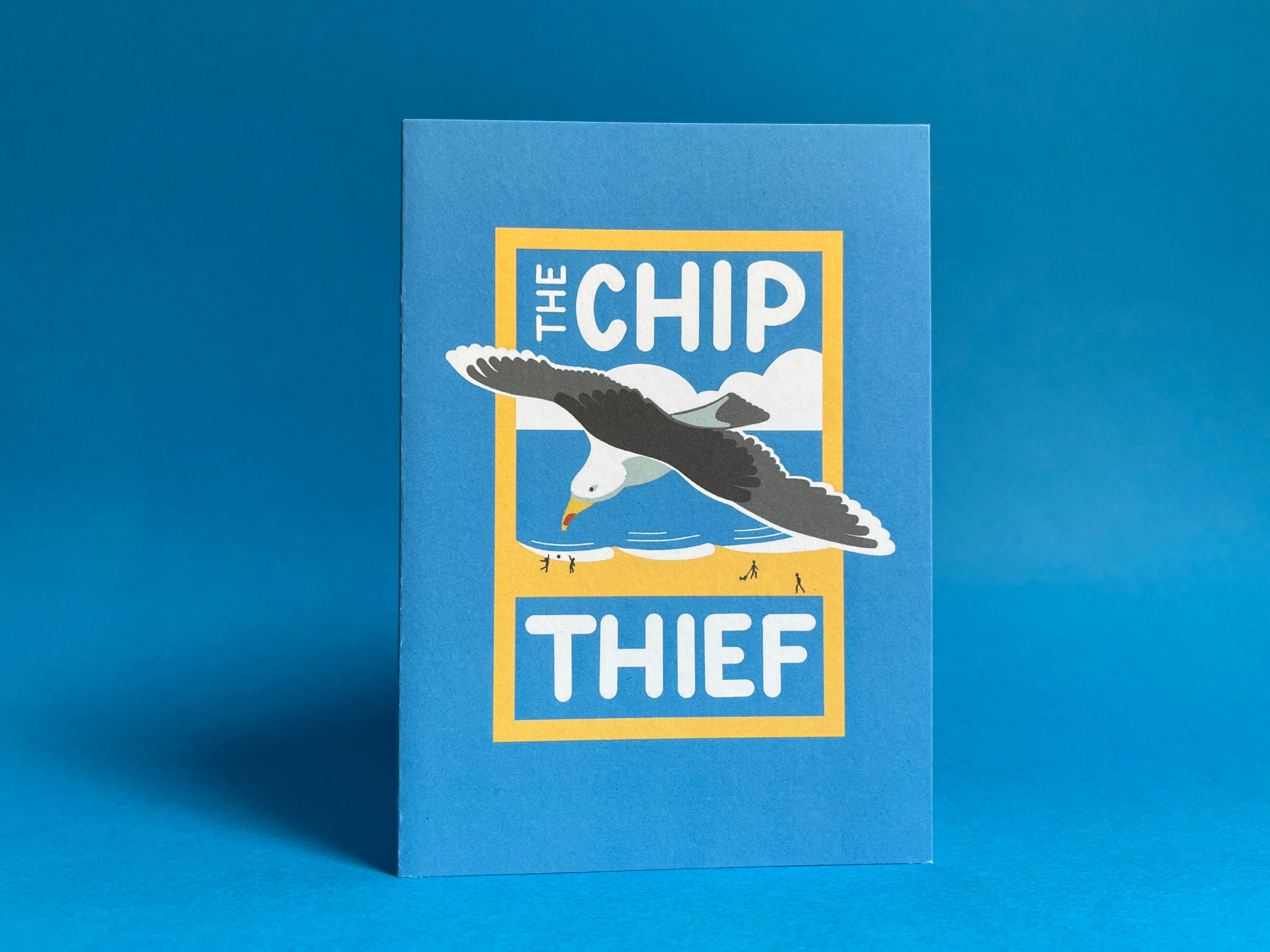 Seagull Greeting Card – Chip Thief Illustrated Design