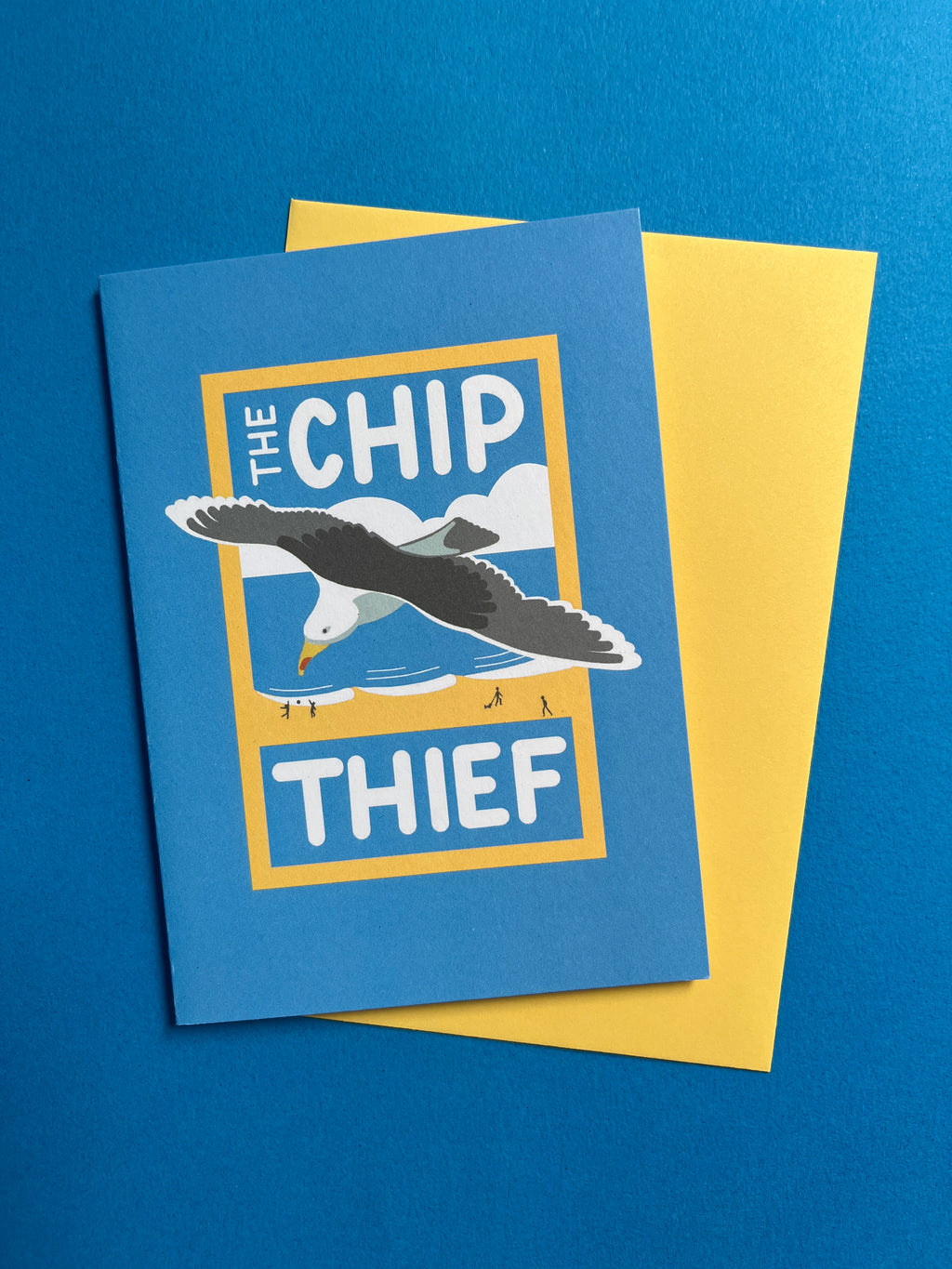 Seagull Greeting Card – Chip Thief Illustrated Design