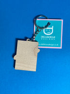 Seagull Wooden Keyring – Chip Thief Illustrated Design