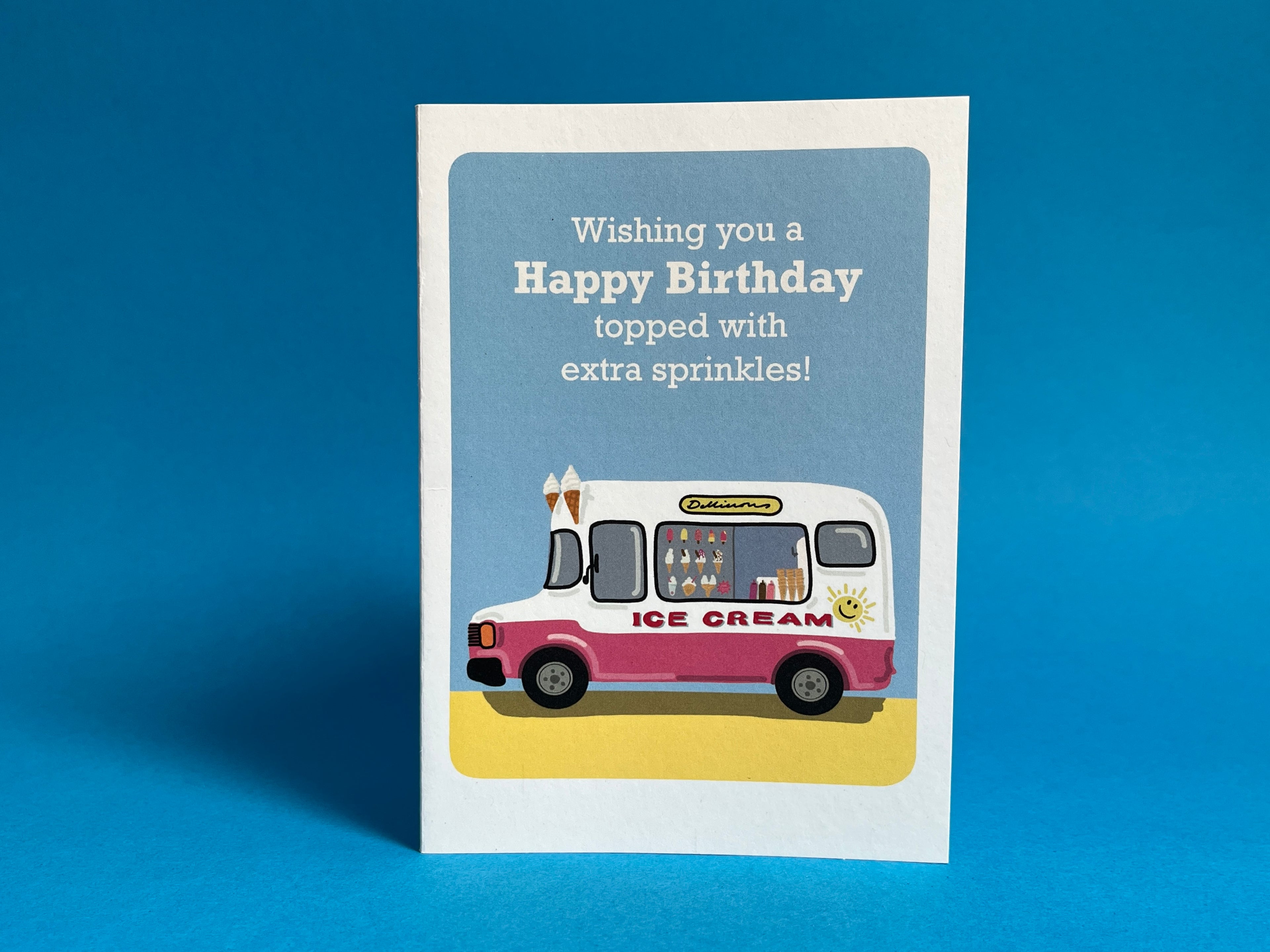 Retro Ice Cream Van Birthday Card – Summer Vibes