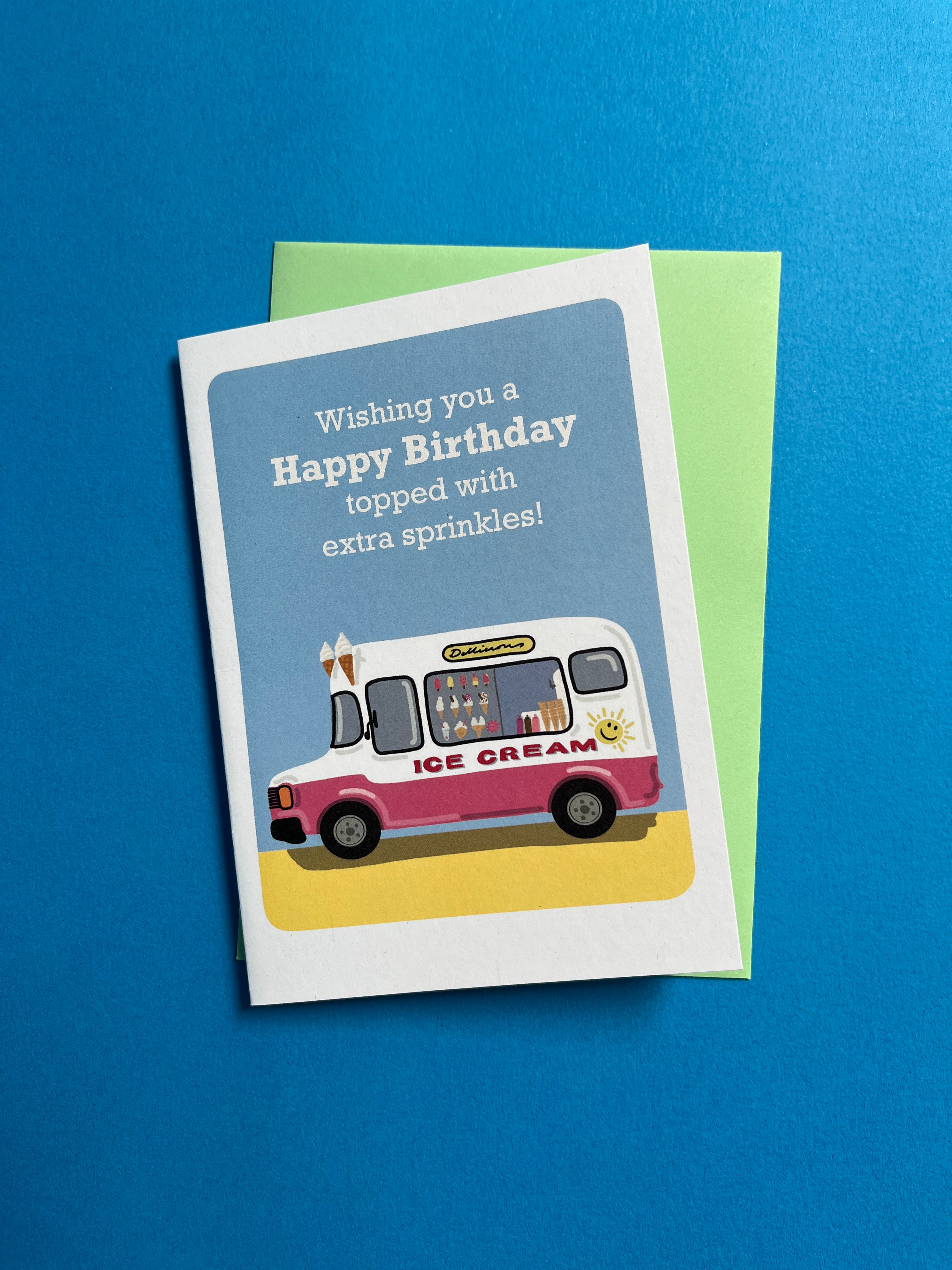 Retro Ice Cream Van Birthday Card – Summer Vibes