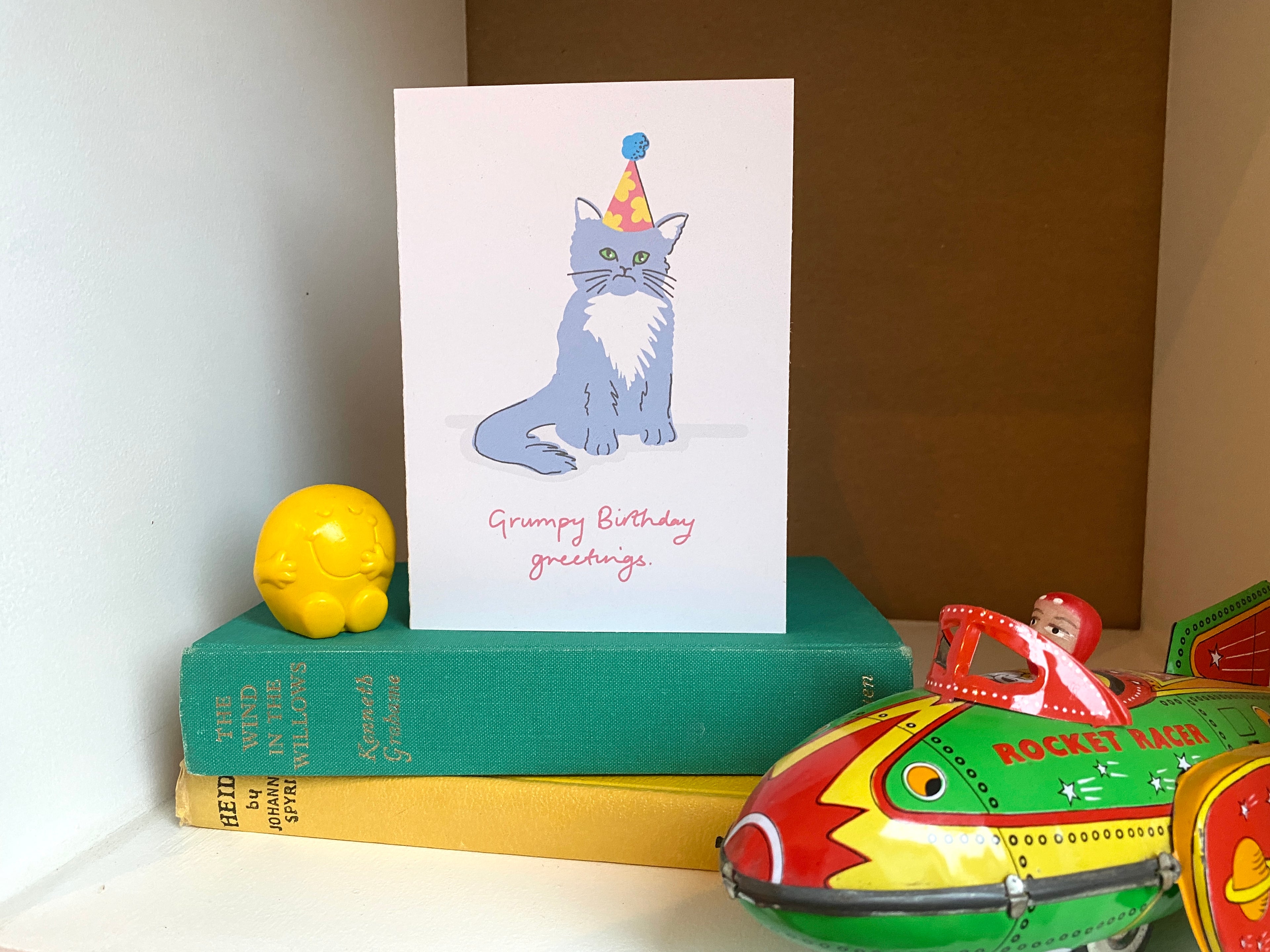 Grumpy Cat Birthday Card – Funny Illustrated Greeting Card