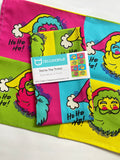 Pop Art Santa Christmas Tea Towel – Illustrated Design