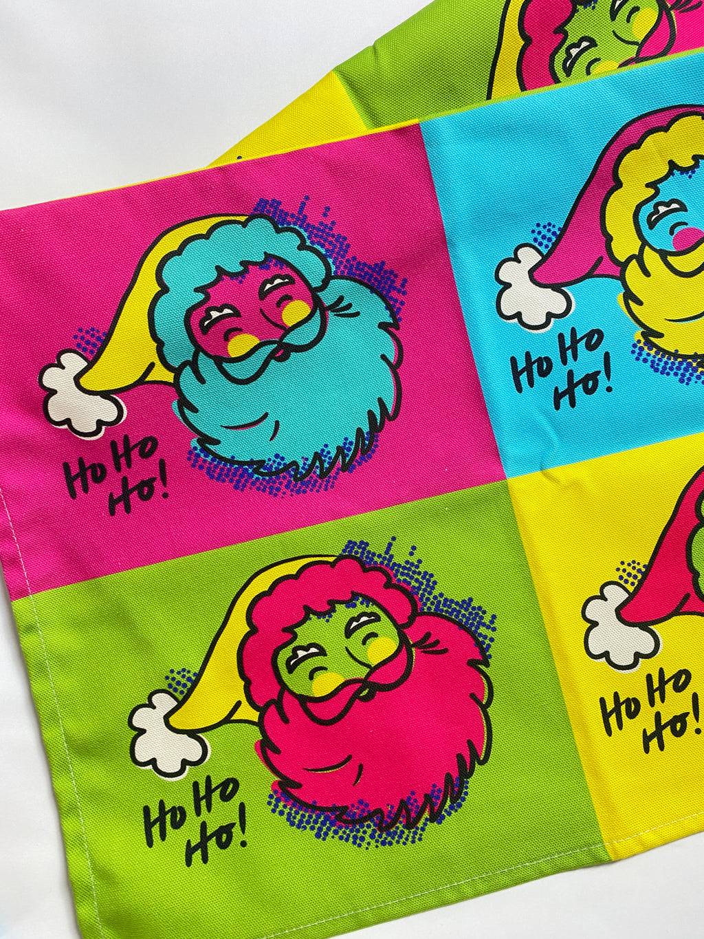 Pop Art Santa Christmas Tea Towel – Illustrated Design