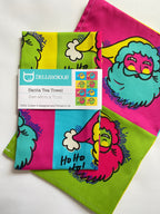 Pop Art Santa Christmas Tea Towel – Illustrated Design