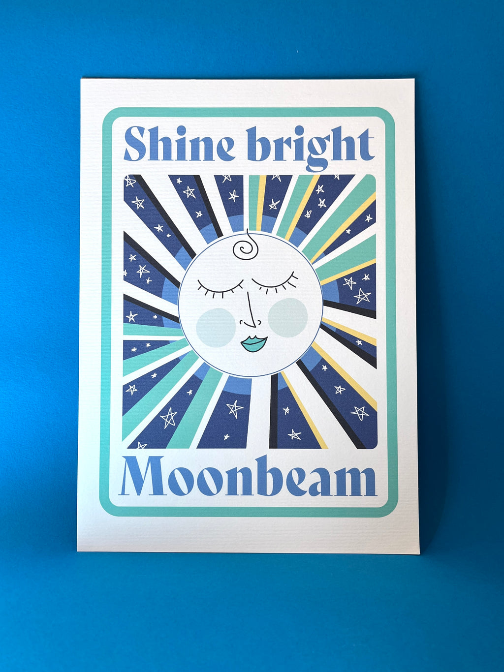 Moon Art Print – Shine Bright Moonbeam Illustration