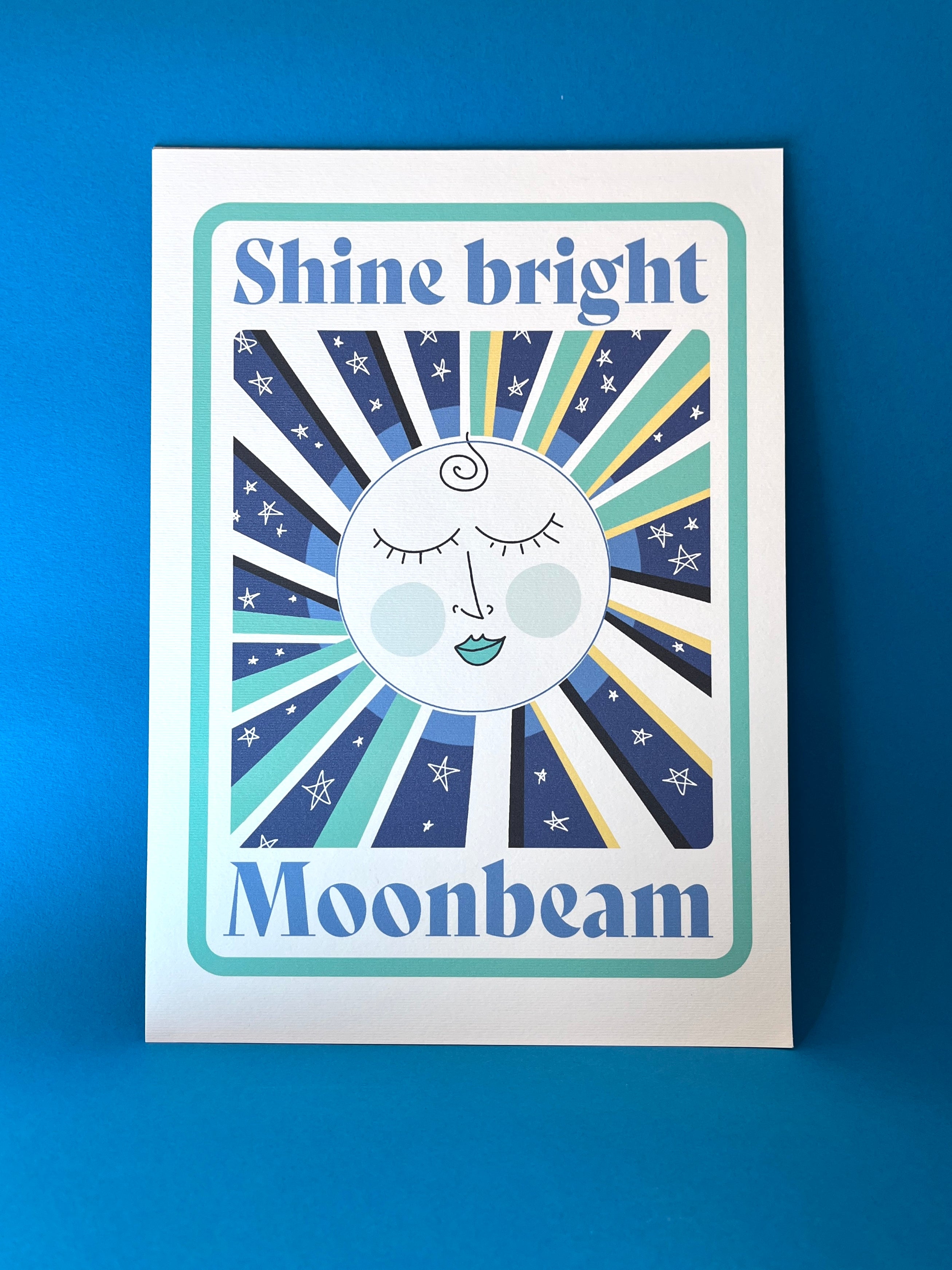 Moon Art Print – Shine Bright Moonbeam Illustration