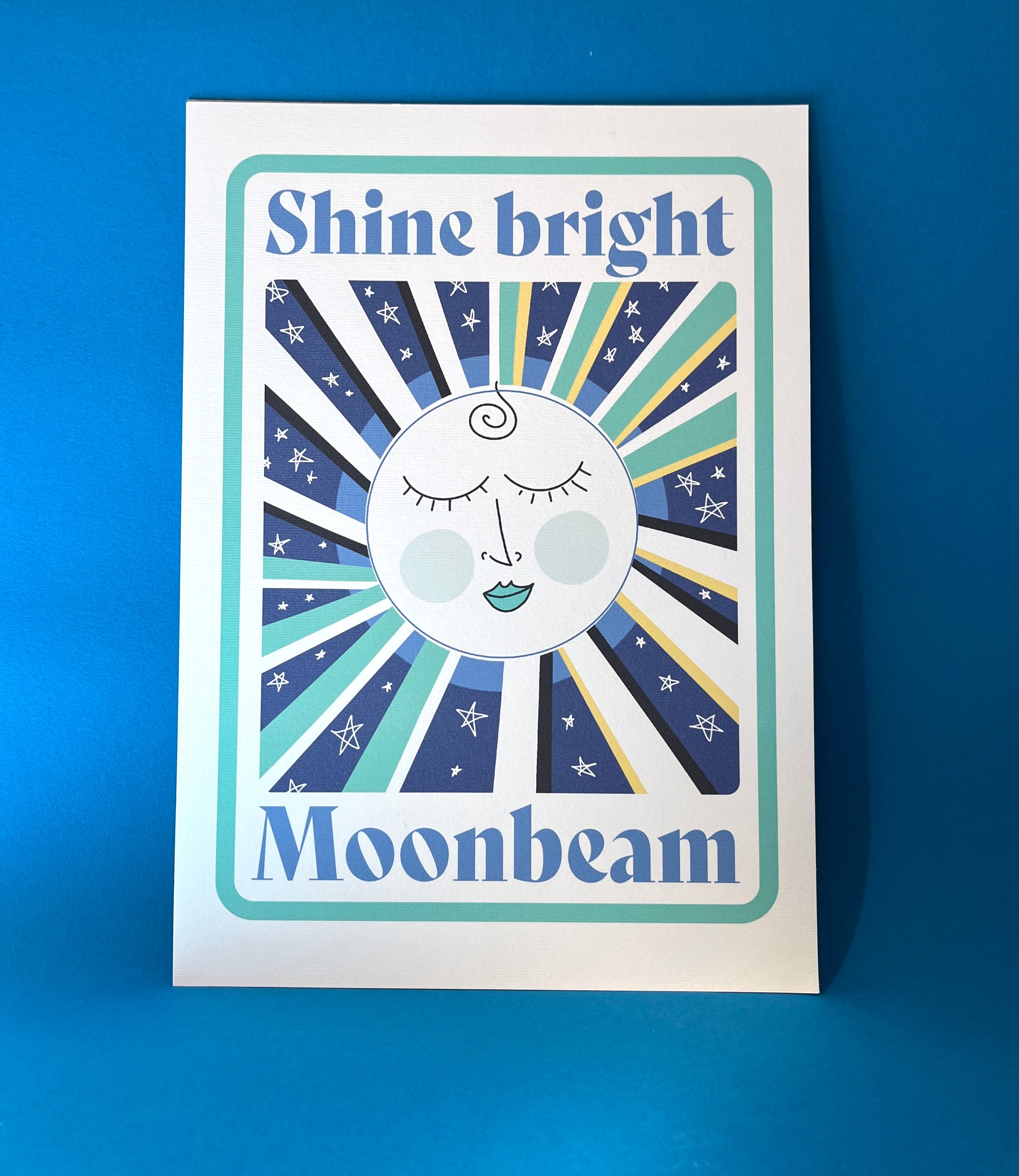 Moon Art Print – Shine Bright Moonbeam Illustration
