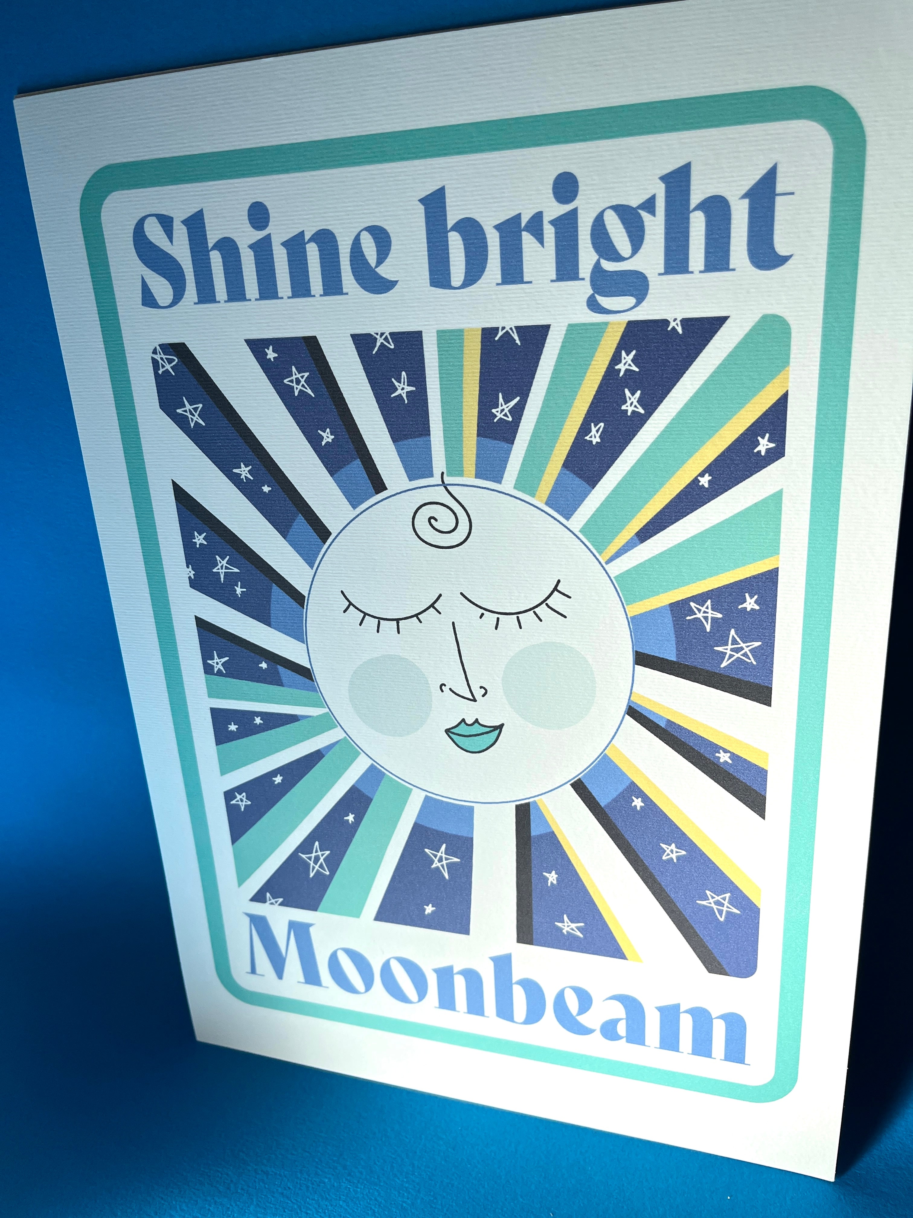 Moon Art Print – Shine Bright Moonbeam Illustration