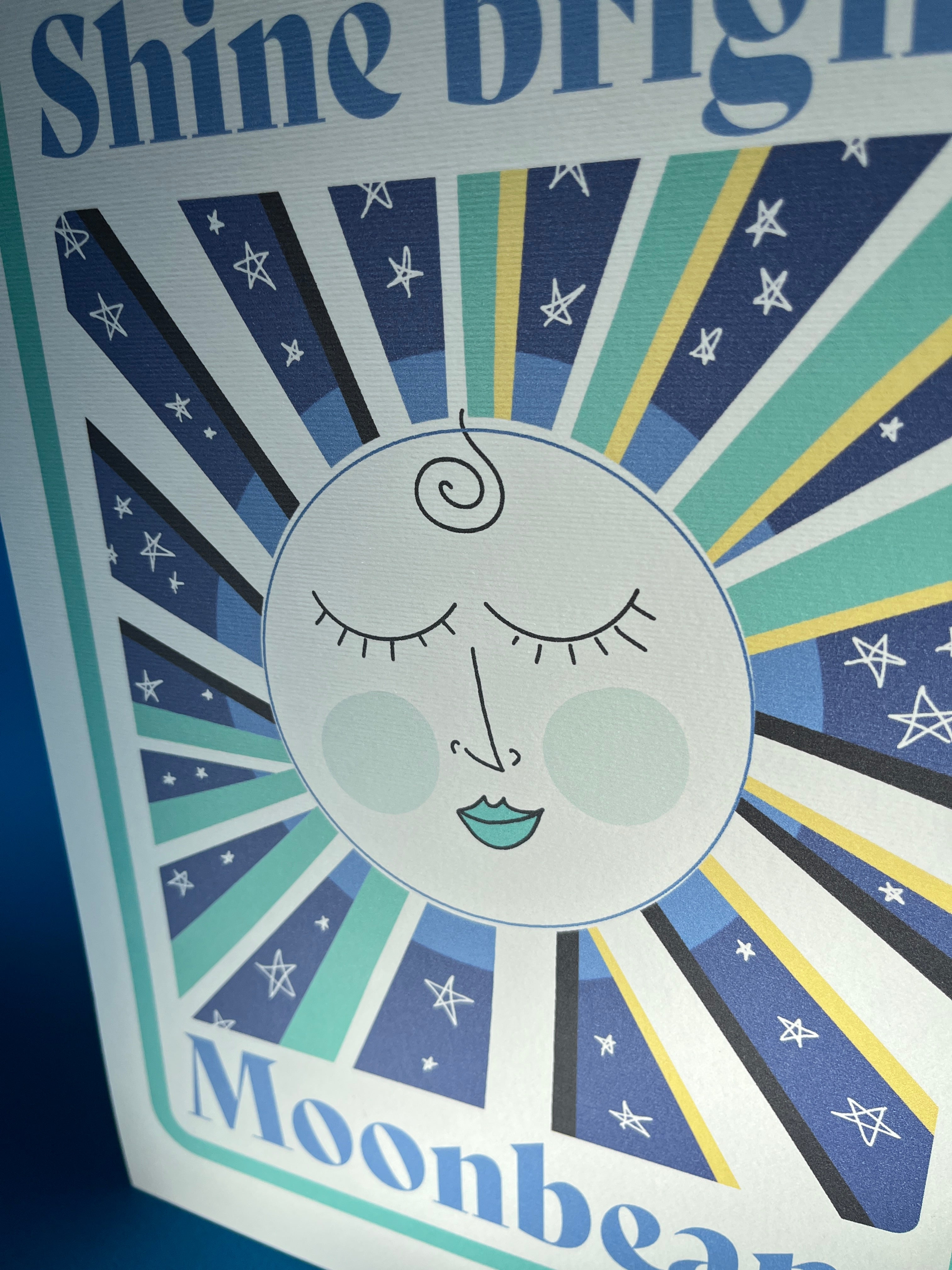 Moon Art Print – Shine Bright Moonbeam Illustration
