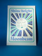 Moon Art Print – Shine Bright Moonbeam Illustration