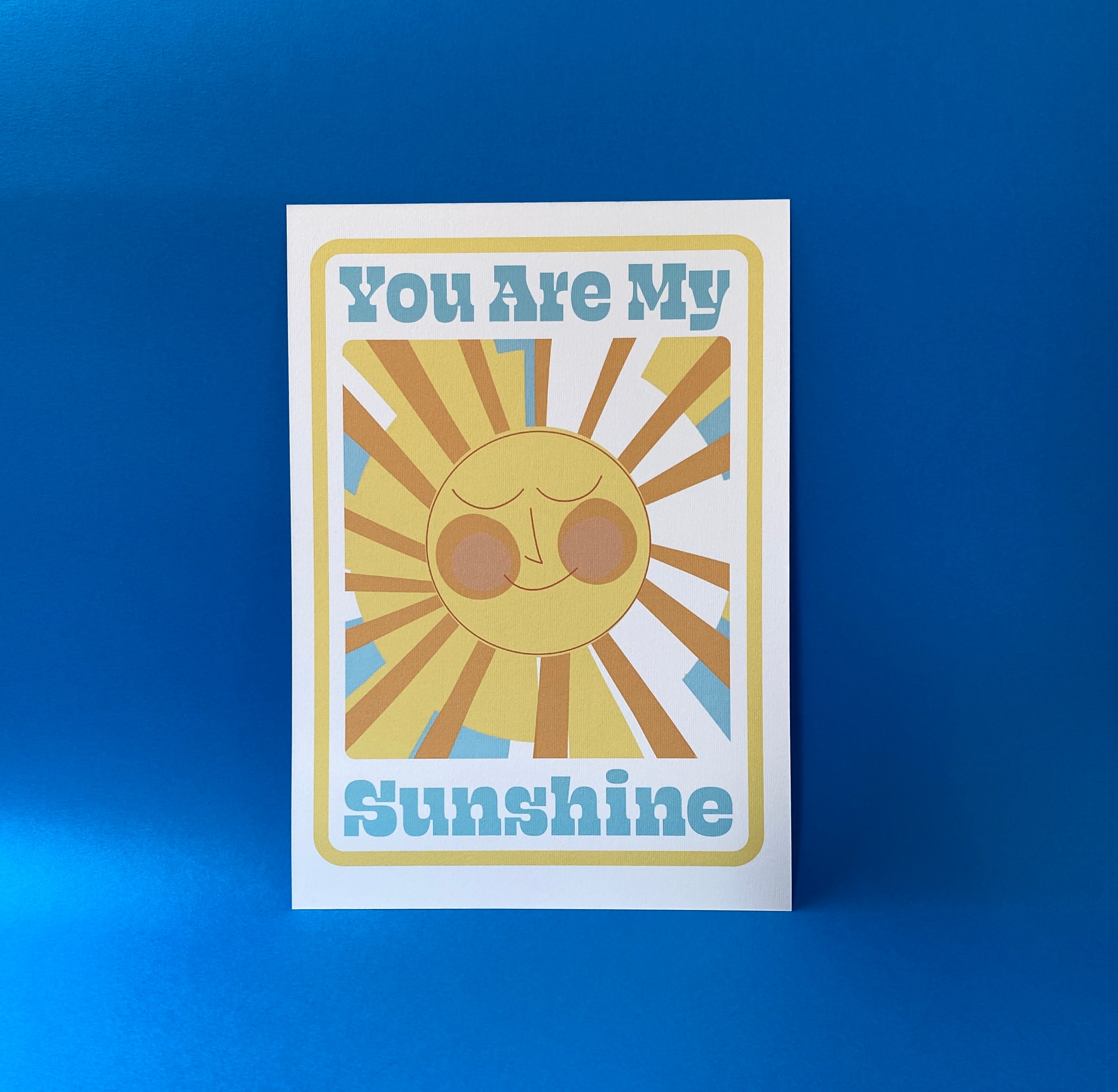 You Are My Sunshine Art Print – Retro Wall Decor