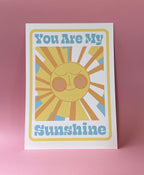 You Are My Sunshine Art Print – Retro Wall Decor