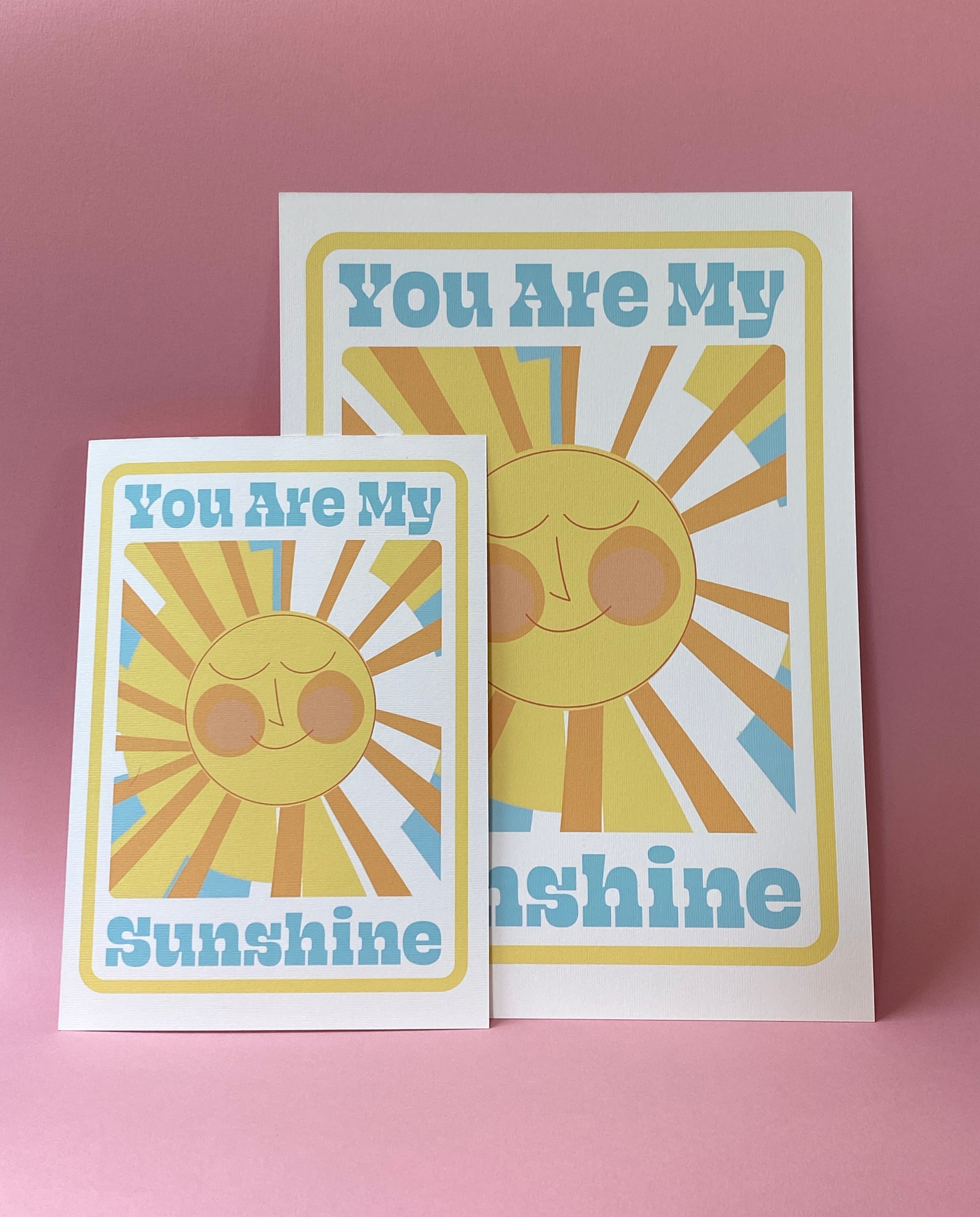 You Are My Sunshine Art Print – Retro Wall Decor