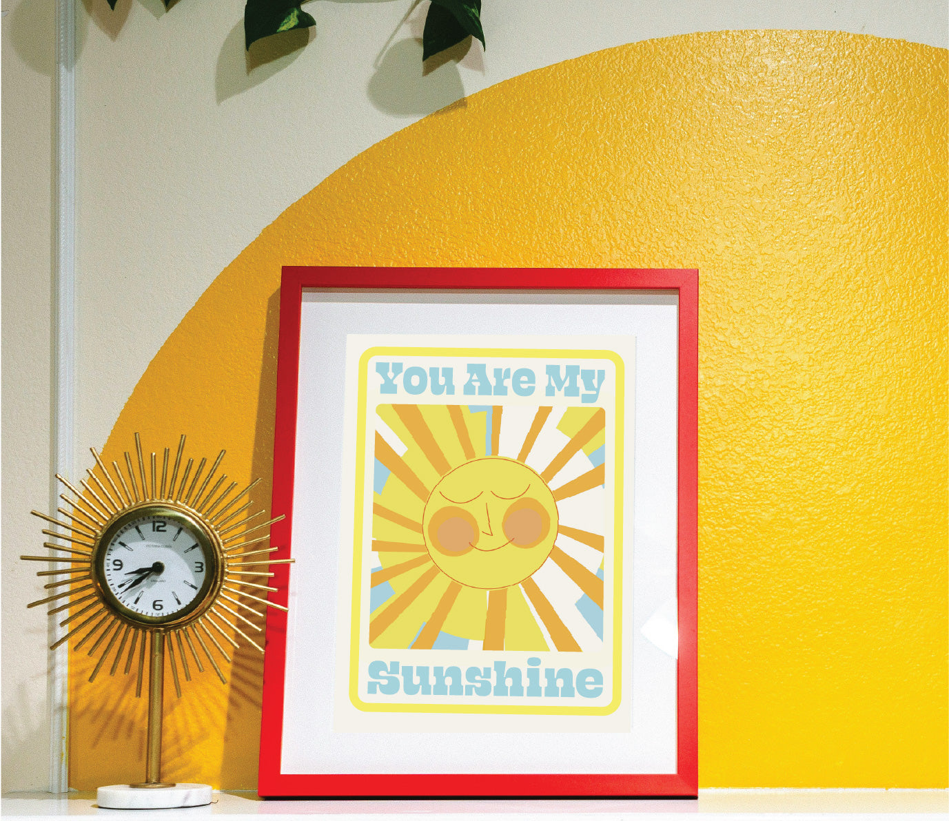 You Are My Sunshine Art Print – Retro Wall Decor