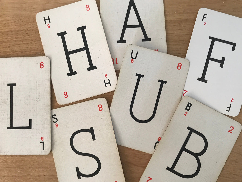 lots of letter cards on a pile