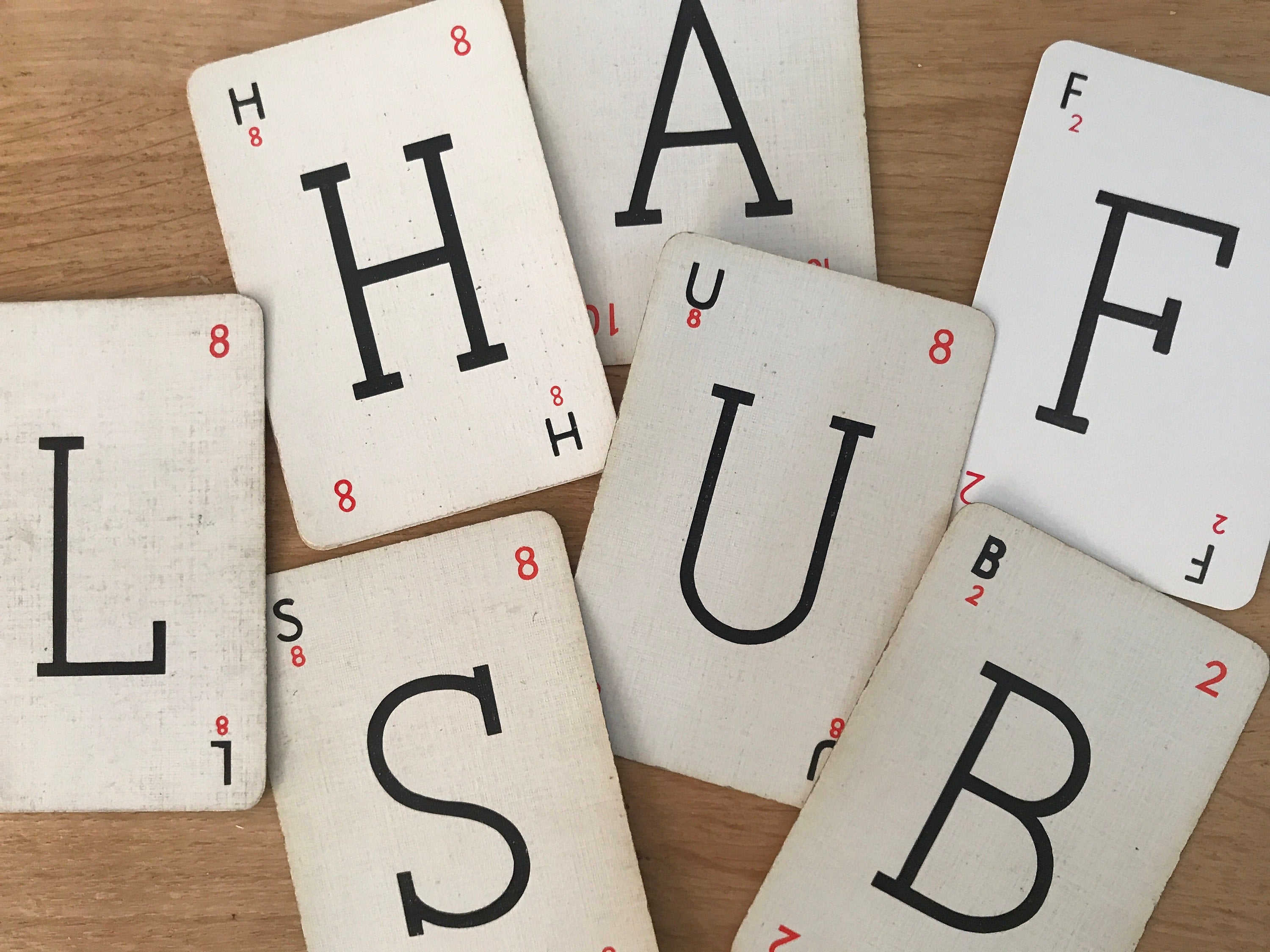 lots of letter cards on a pile