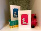 Vintage Poodle Playing Card Greeting Card: Upcycled Handmade Design