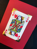 Vintage Playing Card Love Card: King, Queen, Ace of Hearts