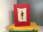 Greeting Cards made with vintage playing cards, Joker card and Decorative Ace