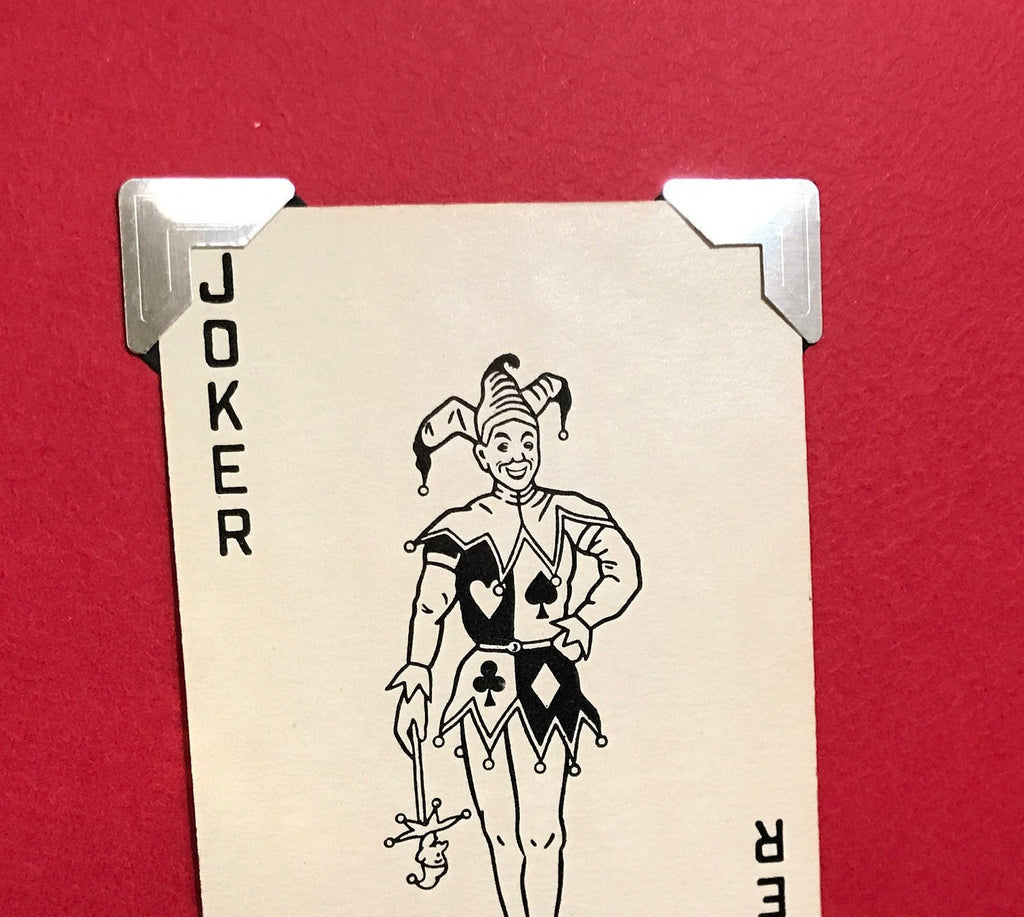 Greeting Cards made with vintage playing cards, Joker card and Decorative Ace