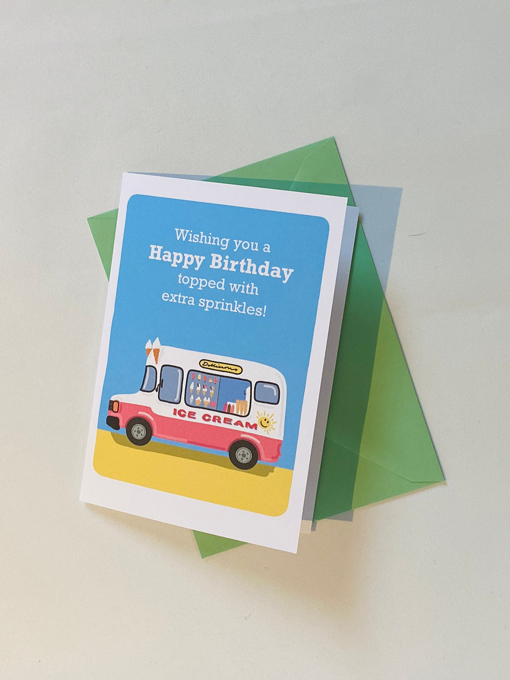Retro Ice Cream Van Birthday Card: Summer Vibes