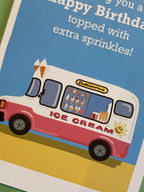 Retro Ice Cream Van Birthday Card: Summer Vibes