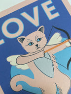 Love match art print: Inspired by vintage matchbox labels, A4 unframed print