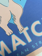 Love match art print: Inspired by vintage matchbox labels, A4 unframed print