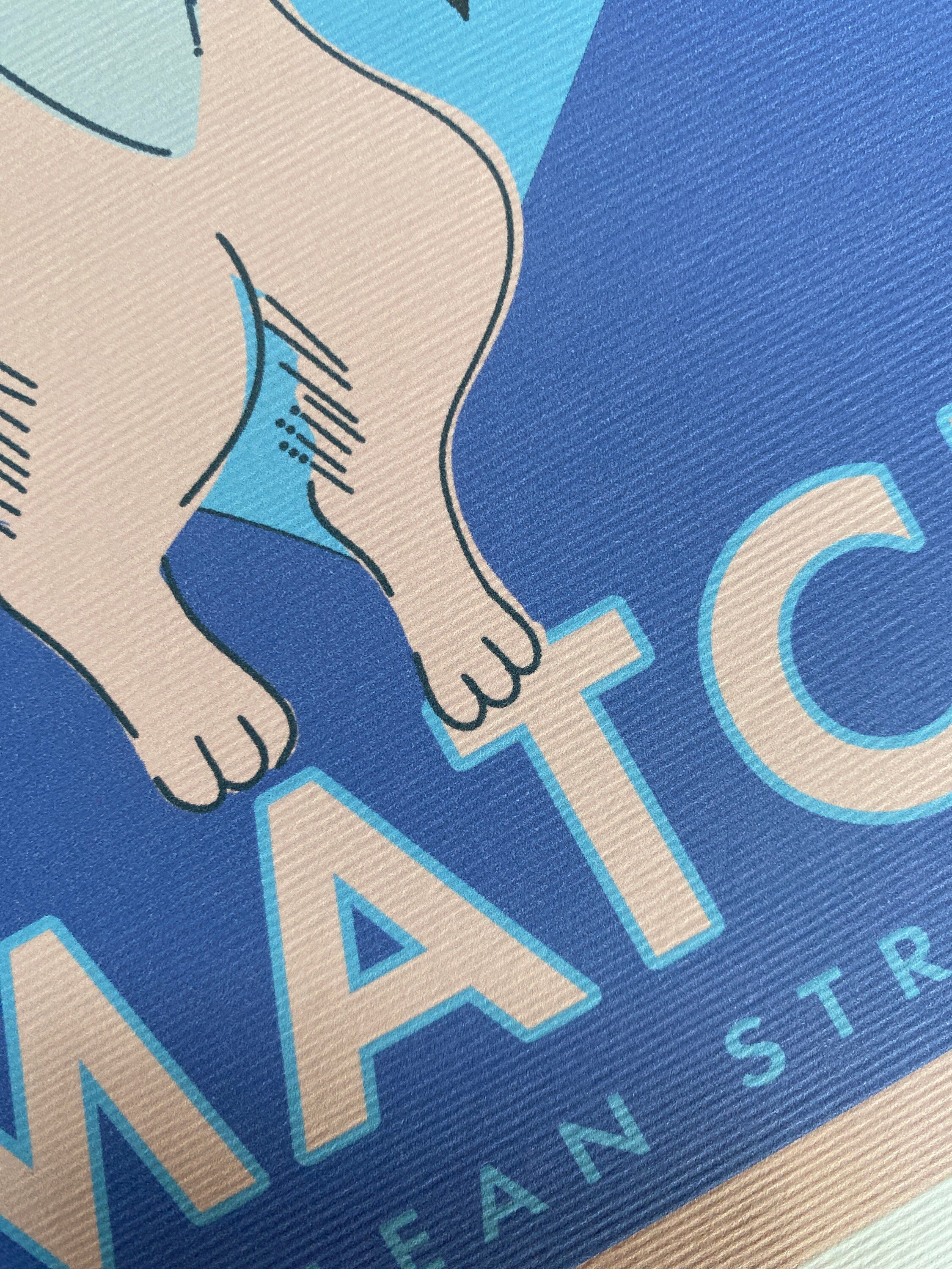 Love match art print: Inspired by vintage matchbox labels, A4 unframed print