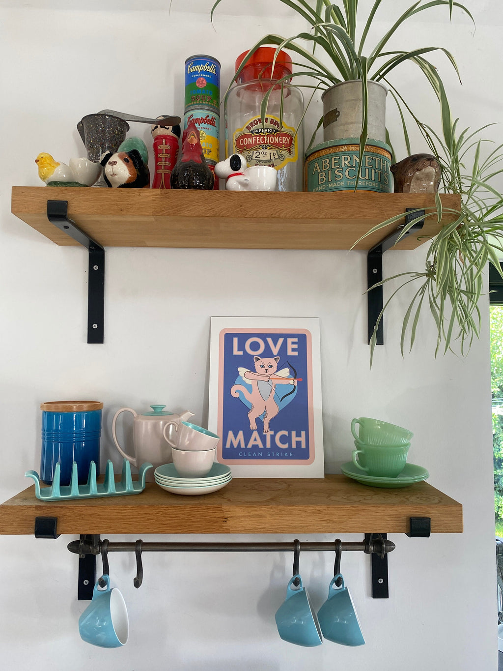 Love match art print: Inspired by vintage matchbox labels, A4 unframed print