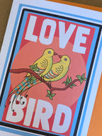 Love Bird Greeting Card: Quirky Recycled Card with Envelope